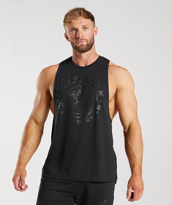 Camiseta Tirantes Gymshark Legacy Drop Arm Hombre Negras | CO 3229TCE